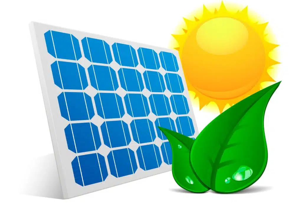 solar-panel-green-leafs-sun